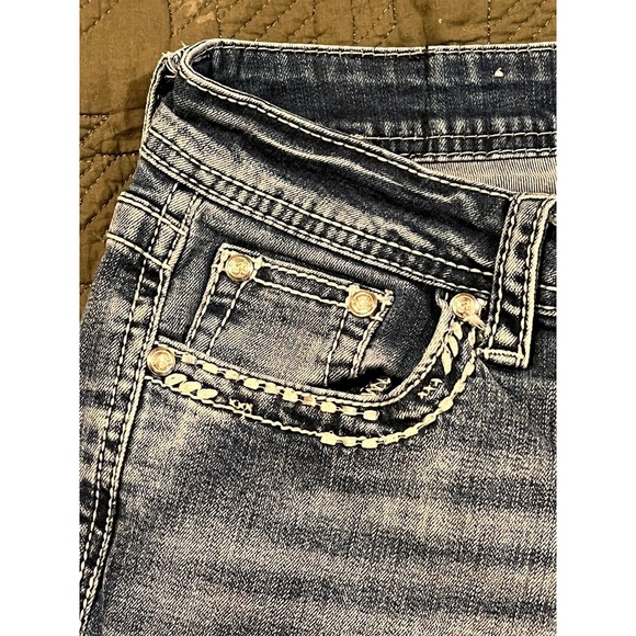 Grace In LA Women's Blue Jeans Size 28 Western Embelishments - Picture 9 of 14